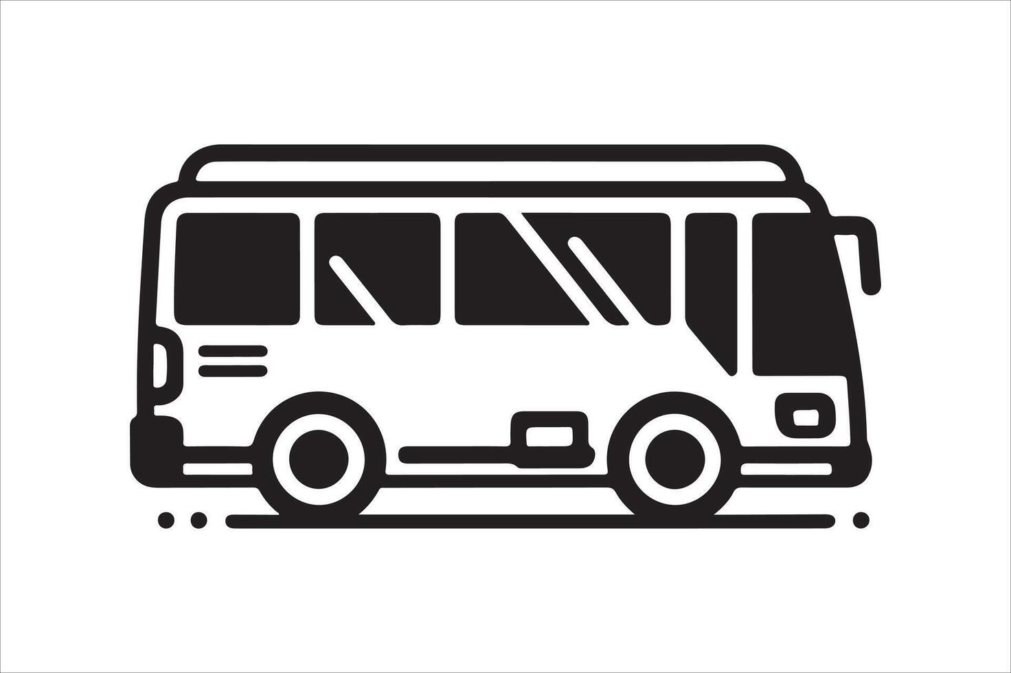 Elegant Shuttle Bus Silhouette Vectors for Modern Travel Graphics