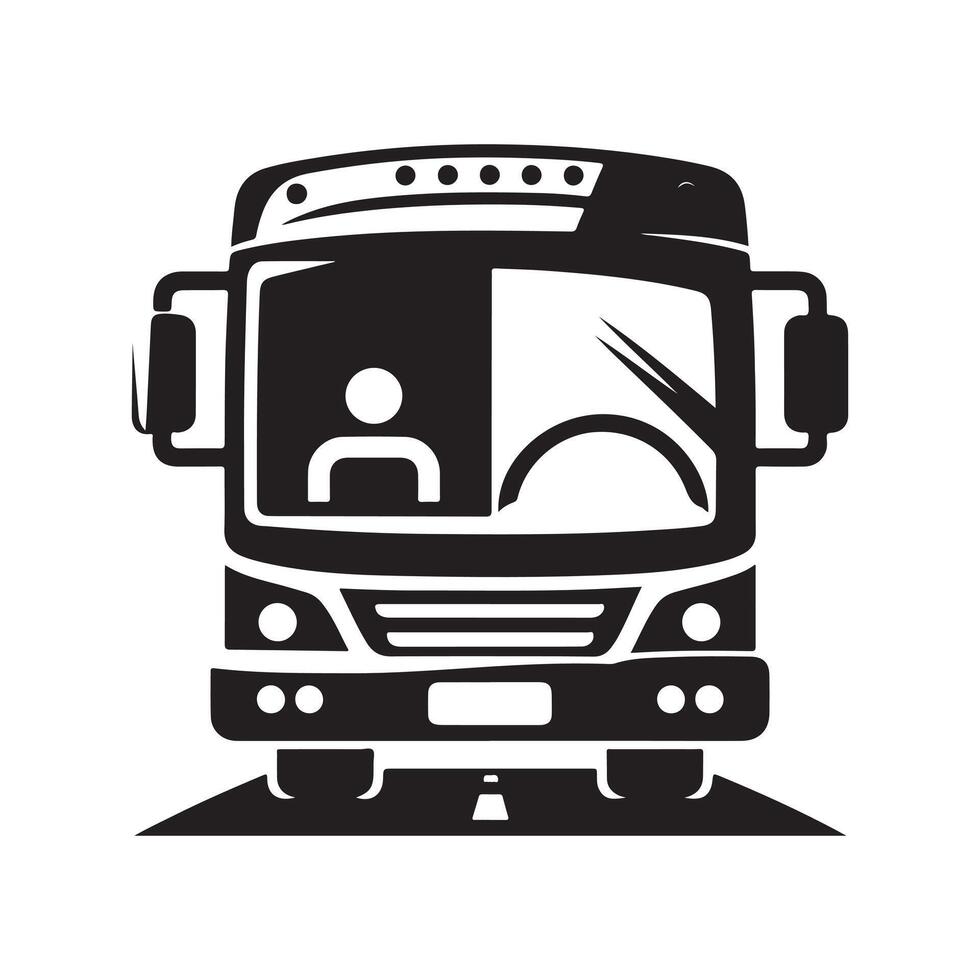 Elegant and Bold Charter Bus Silhouettes for Creative Graphics vector