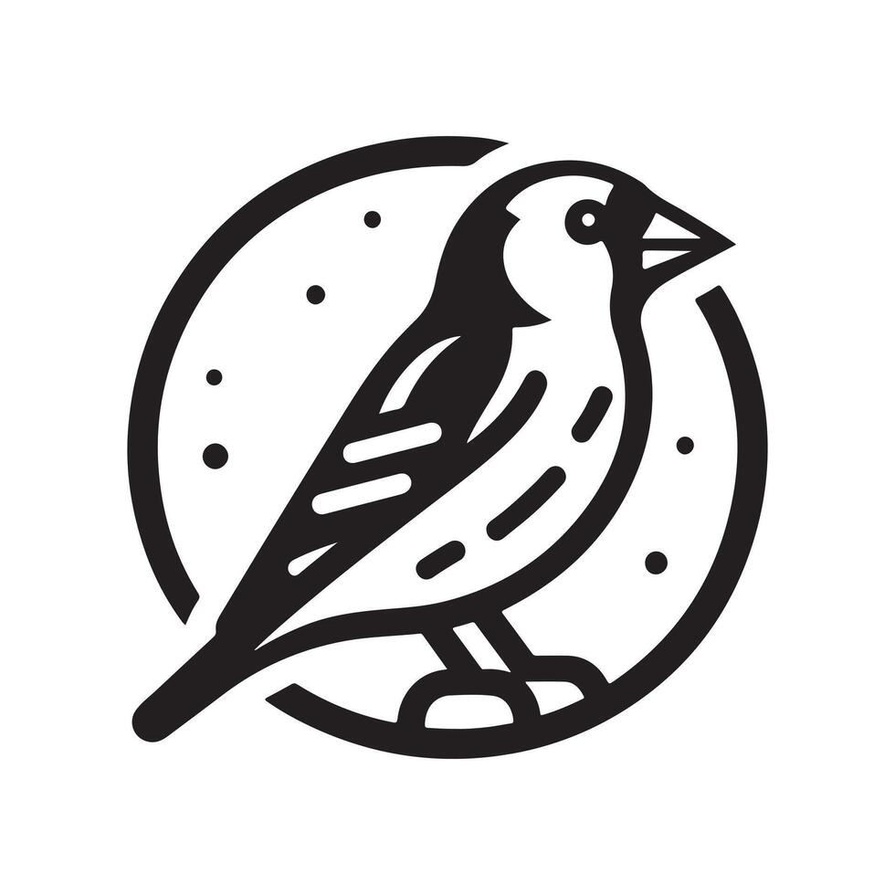 Goldfinch Silhouette Vectors for Nature-Inspired Wedding Graphics