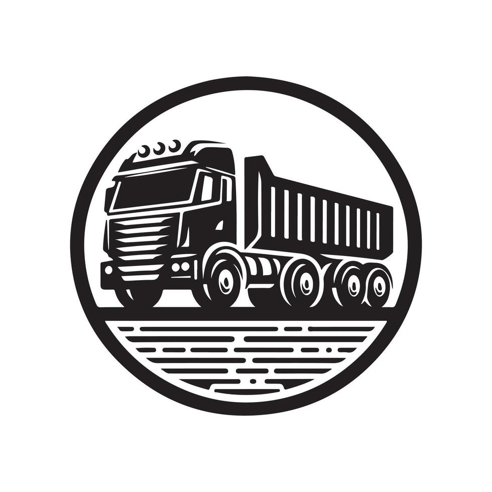 High-Quality Articulated Lorry Silhouette Vectors Pack for Designers