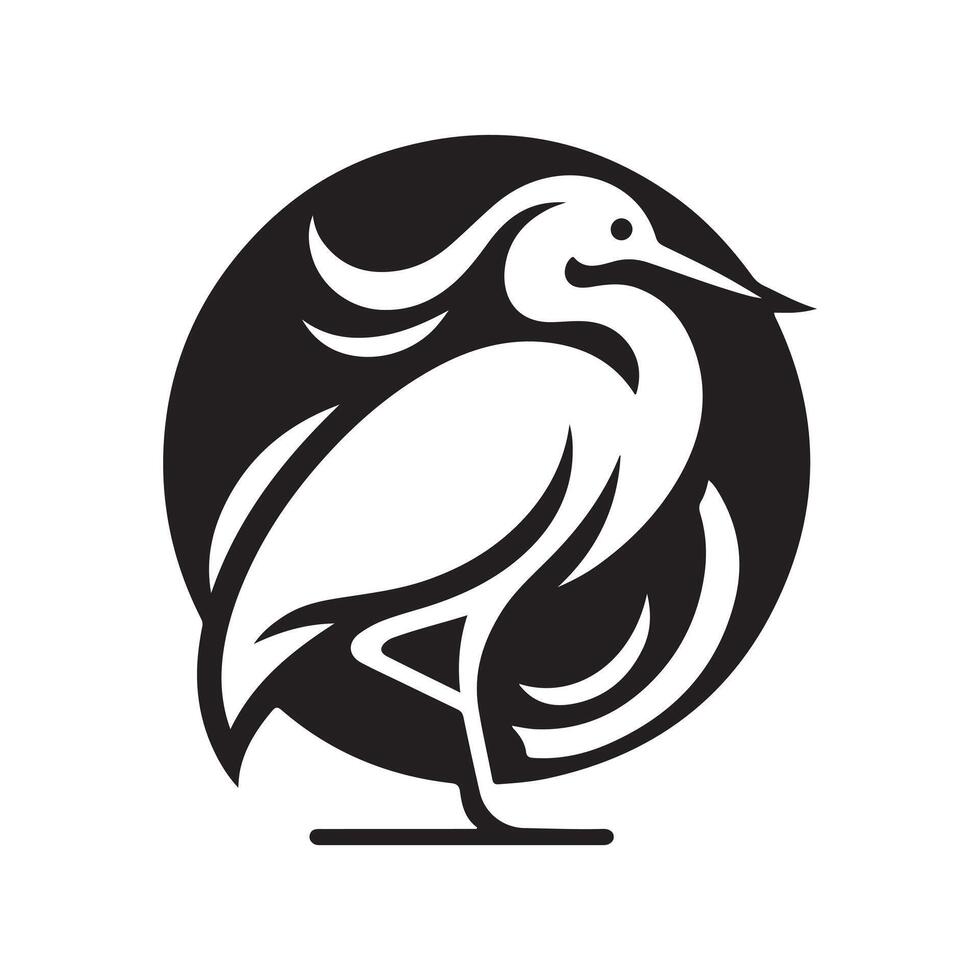 Creative Little Egret Silhouette Vectors for Custom Bird-Themed Graphics