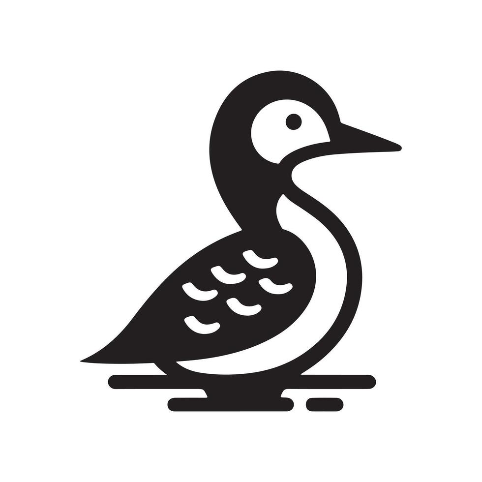 Versatile Common Loon Silhouette Vectors for Wildlife Photography Projects