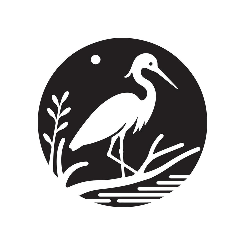 Little Egret Silhouette Vectors Ideal for Outdoor, Eco, and Wildlife Use