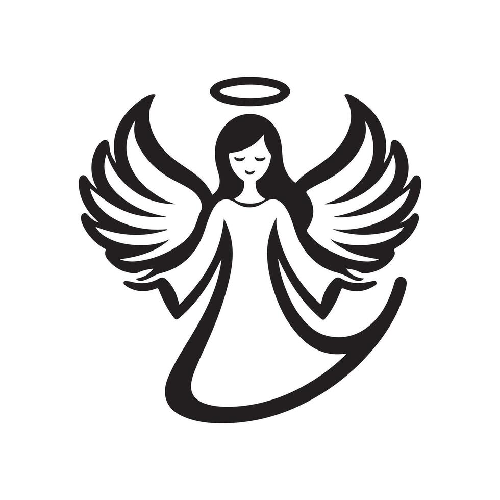 Angel Silhouette Vectors for Photography and Visual Content