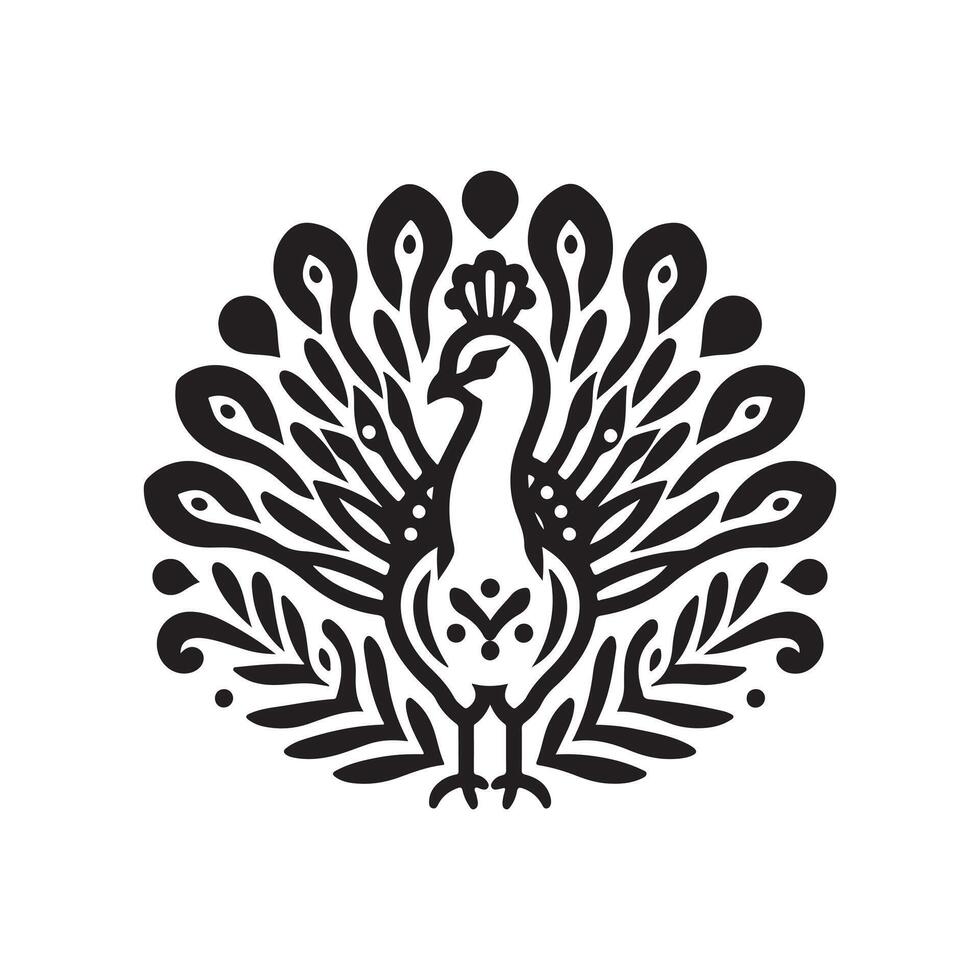 Peafowl Silhouette Vectors for Zoo, Nature Parks, and Animal Themes