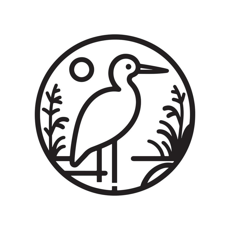 High-Quality Little Egret Silhouette Vectors for Print and Digital Art