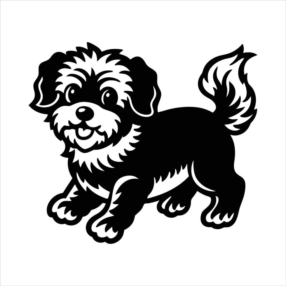The Cutest Puff Tales of a Bichon Frise vector