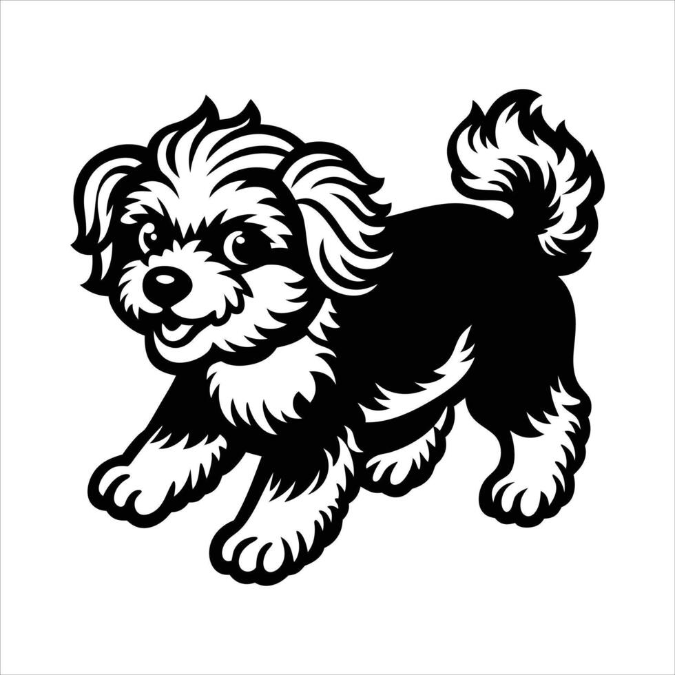 Paws and Play Life with a Bichon Frise vector