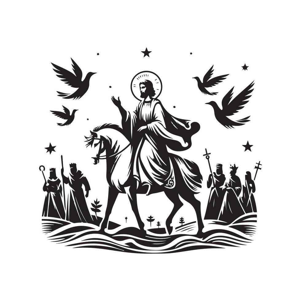 Premium Epiphany Silhouette Vectors for Church and Worship Materials