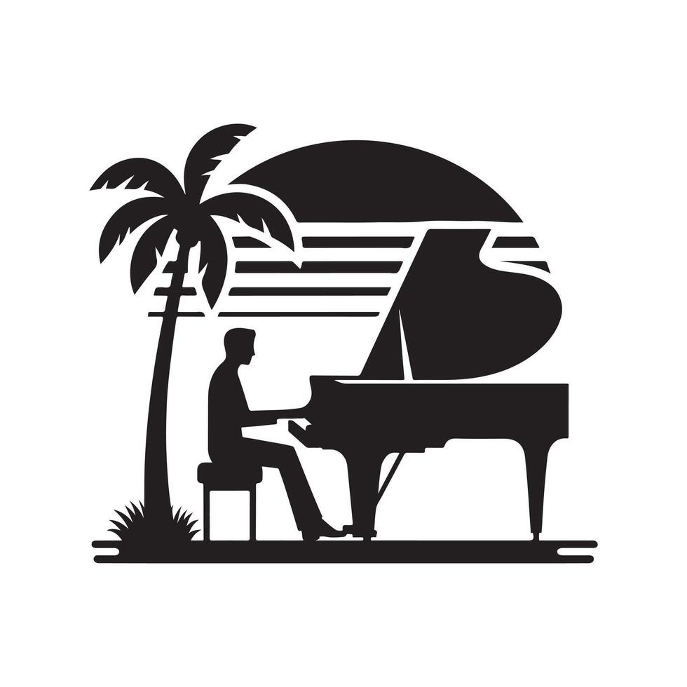 Piano Silhouette Vectors for Event Flyers, Posters, and Invitations