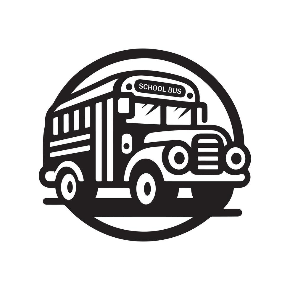 Creative School Bus Silhouettes for Educational and Safety Themes vector