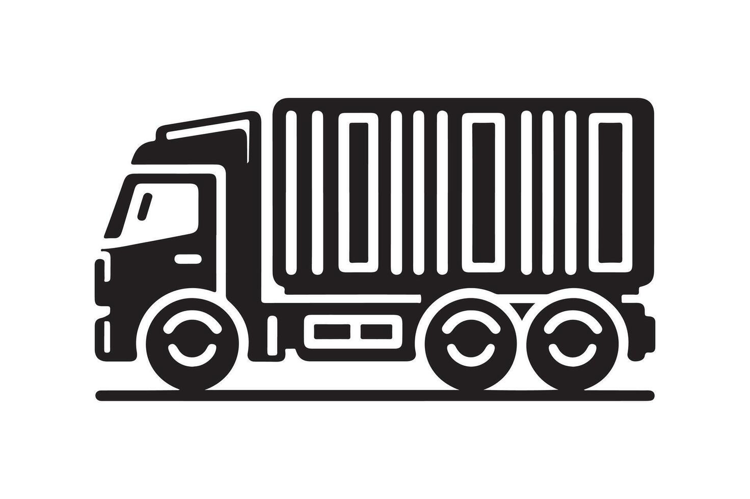 Articulated Lorry Silhouettes for Truck Logos and Icon Design vector