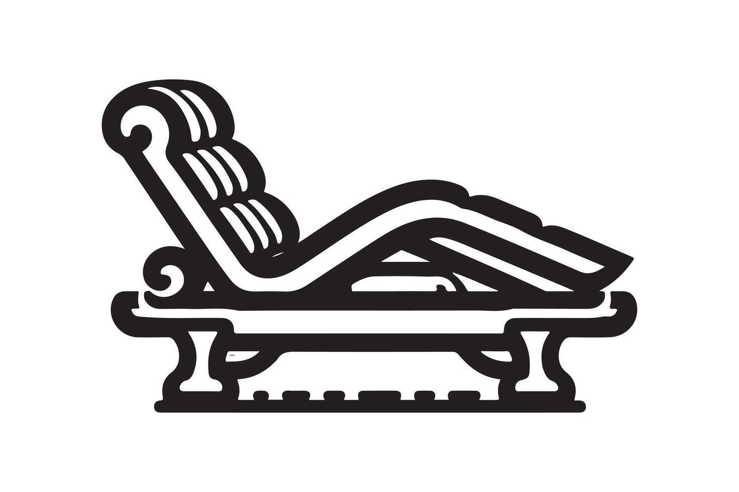 Stylized Chaise Lounge Silhouette Vectors for Professional Use