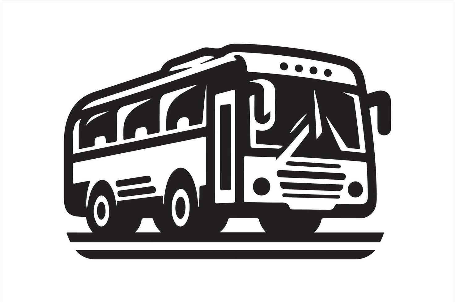 Shuttle Bus Silhouette Vectors for Transport-Themed Custom Projects