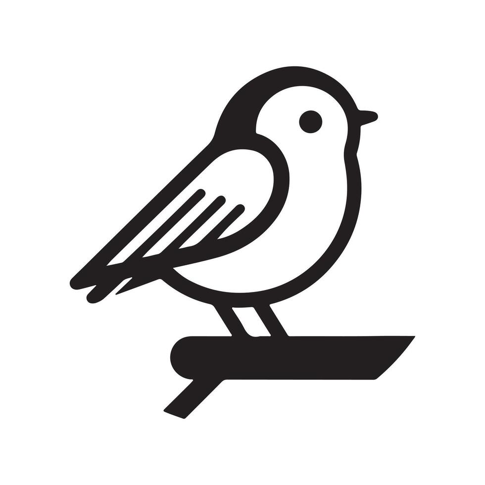 Elegant Blue Tit Silhouette Vectors for Bird-Themed Invitations