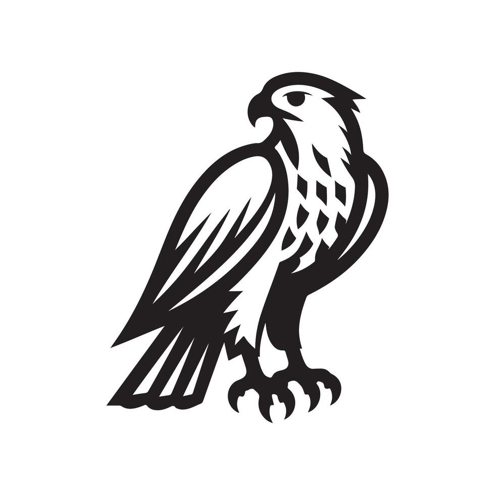 Eurasian Goshawk Silhouette Vectors for Eco-Friendly Design Themes