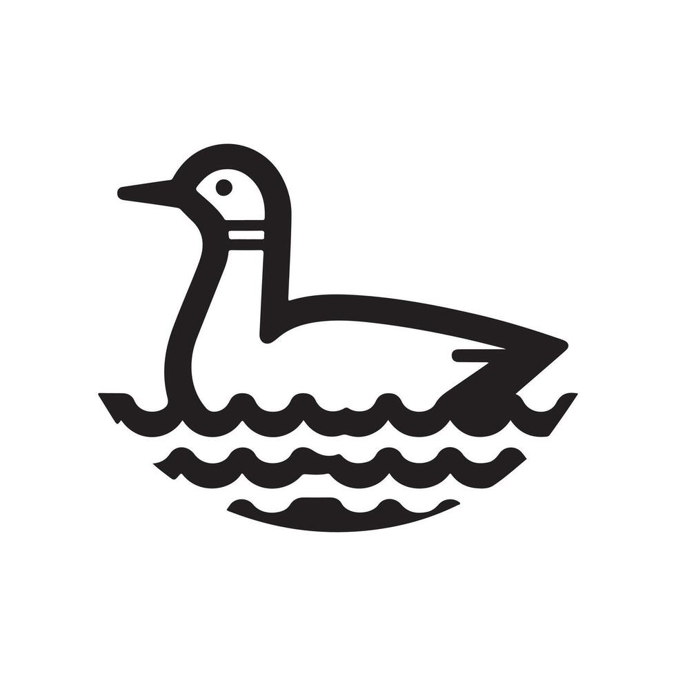 Versatile Common Loon Silhouette Vectors for Wildlife and Nature Collages