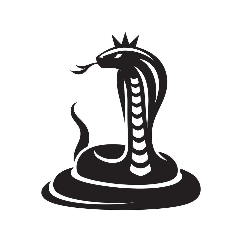 King Cobra Silhouettes for Nature and Wildlife Conservation Graphics vector