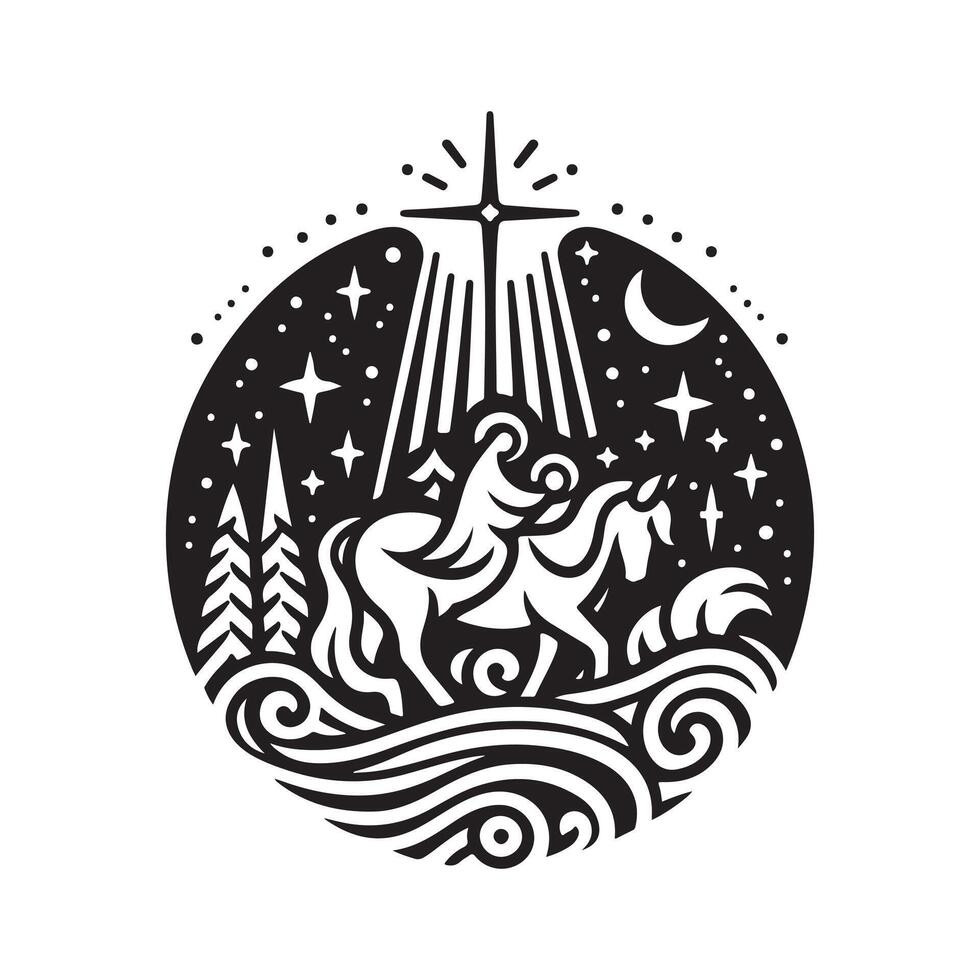 Creative Epiphany Silhouette Vectors for Themed Digital Designs