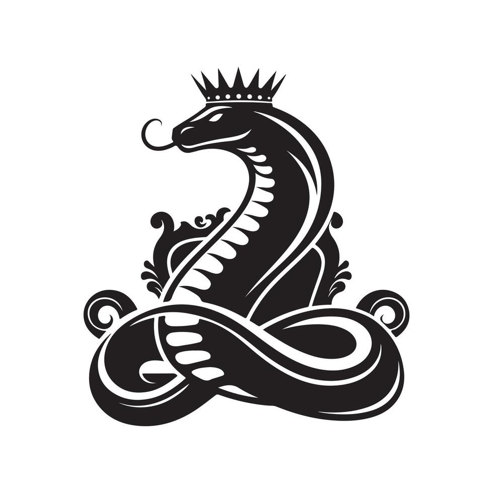 King Cobra Silhouettes for Branding and Logo Creation vector