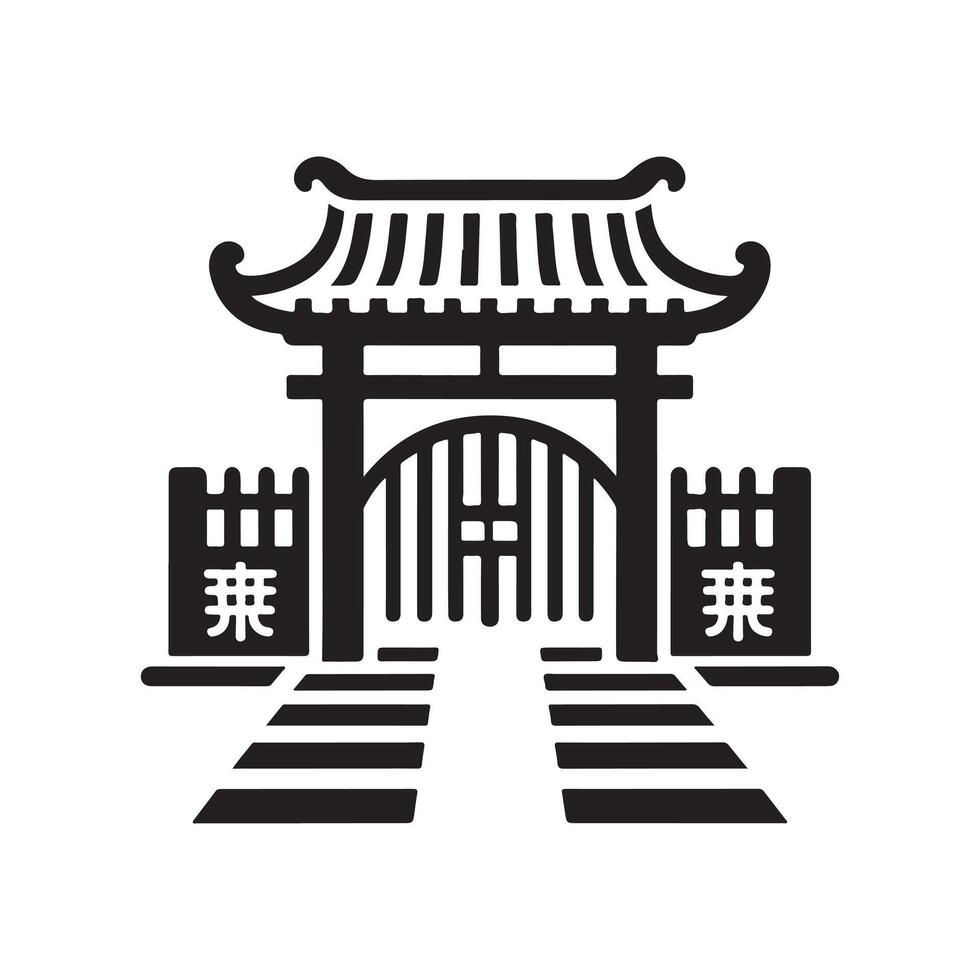 Elegant Pedestrian Gate Silhouette Vectors for Posters and Advertisements