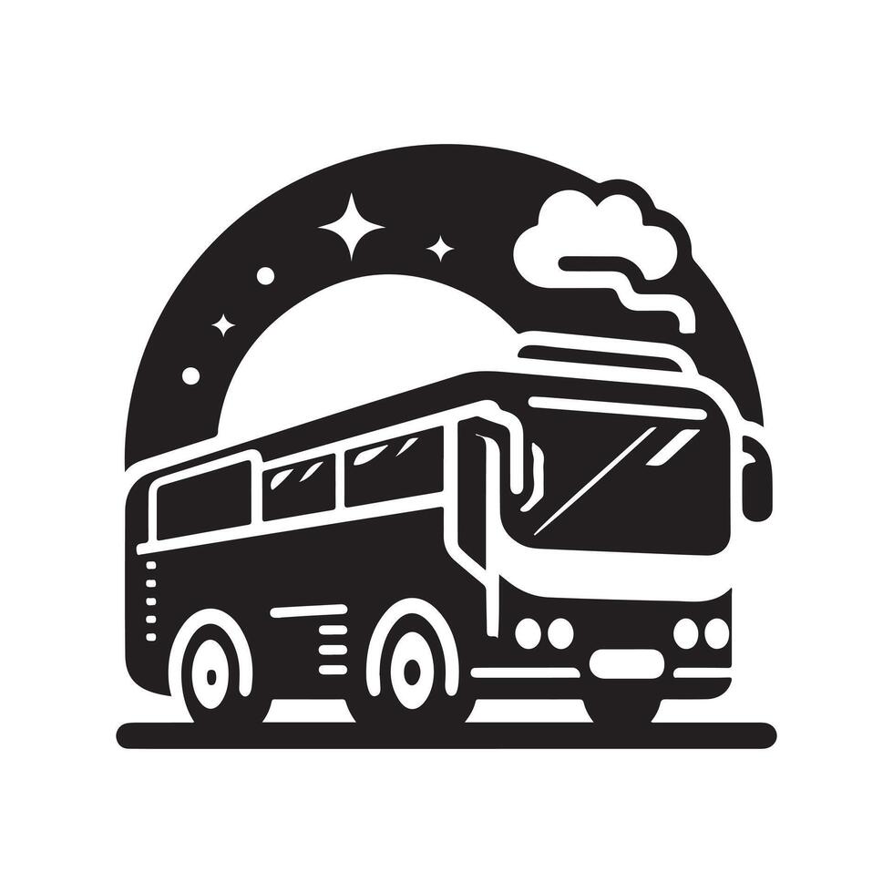 Professional Charter Bus Silhouettes for Travel Marketing Projects vector
