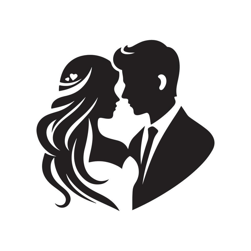 Romantic Couple Silhouette Vectors for Anniversaries and Love Celebrations