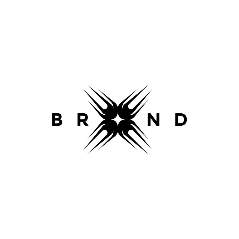 Initial X Letter Laser Beam Logo Design. Initial X Laser Beam Spread Logo Design. vector