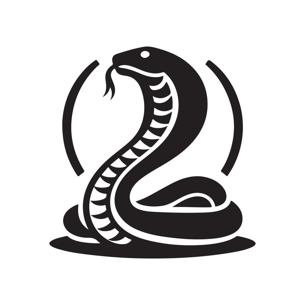 King Cobra Silhouette Vectors Set for Educational and Informative Uses