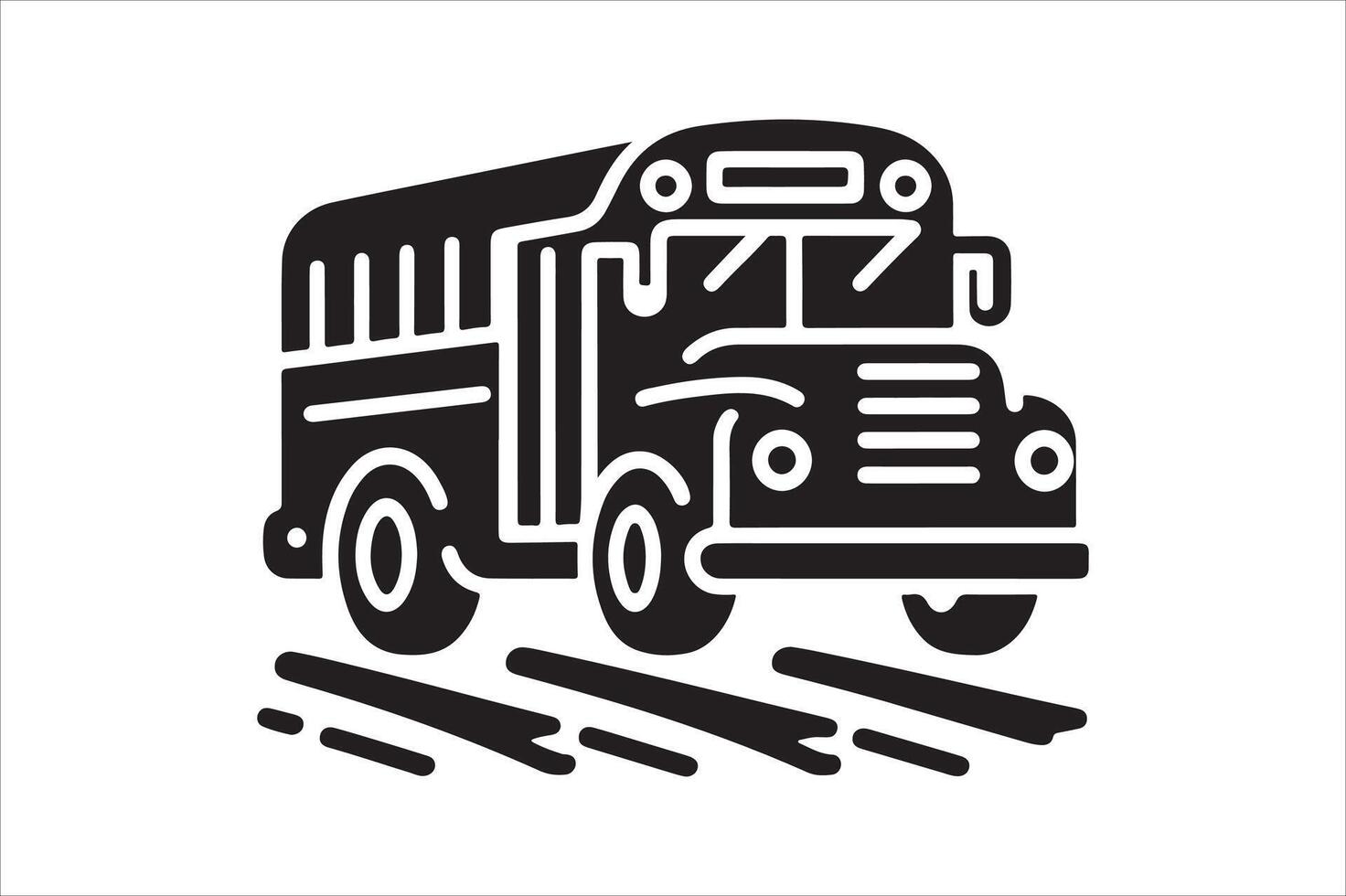 School Bus Silhouette Vectors for Learning Environments and Kids' Designs
