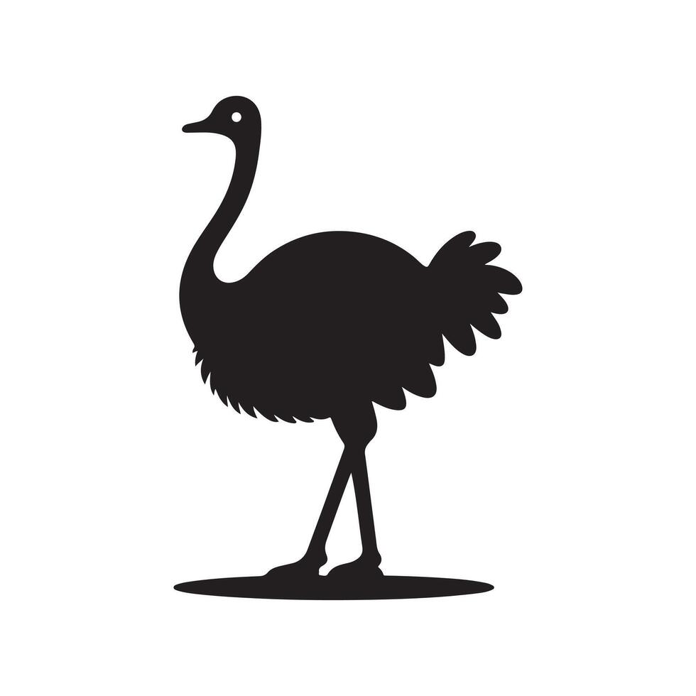 High-Resolution Ostrich Silhouette Vectors for Professional Designs