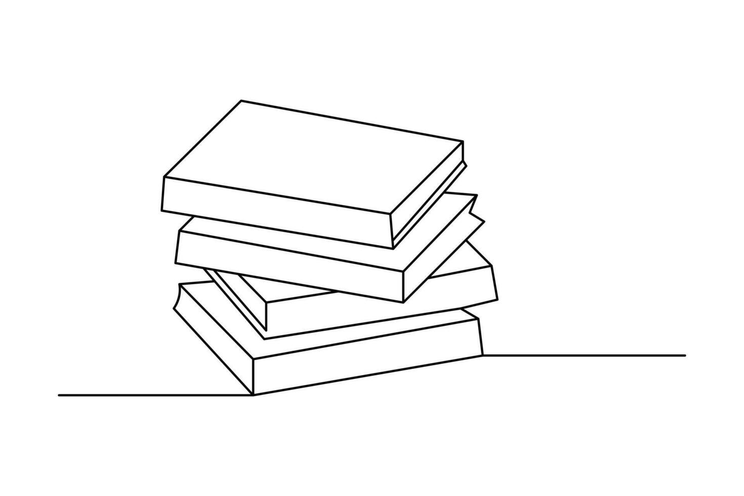Simple illustration of book opening continuous single line art vector