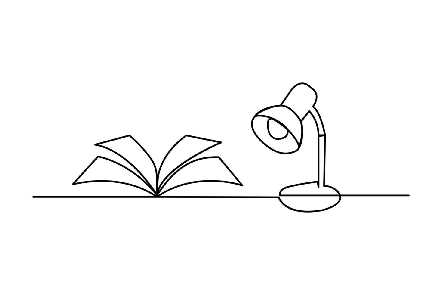 Book one line drawing continuous isolated on white minimalist illustration vector