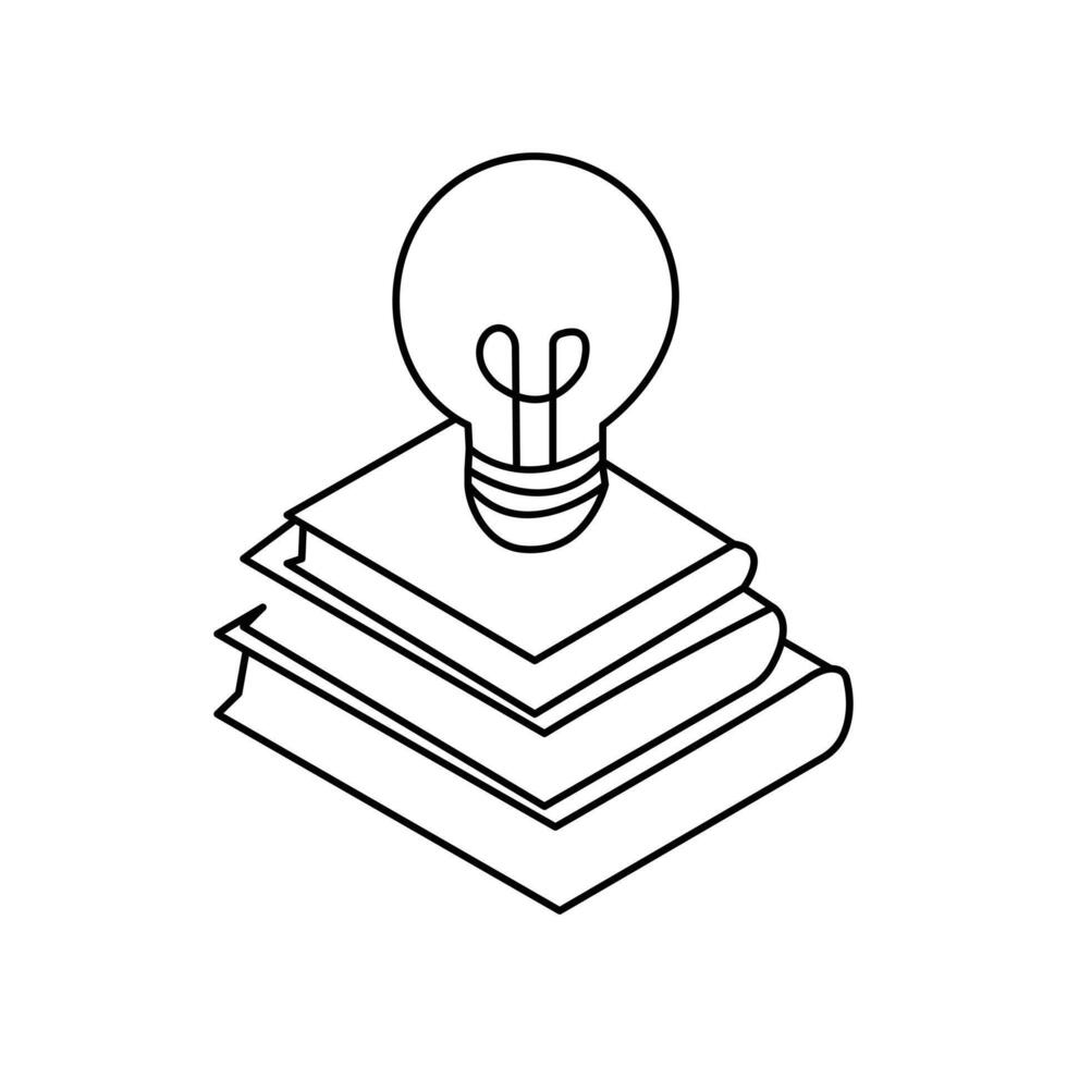 Simple illustration of book opening continuous one line drawing vector