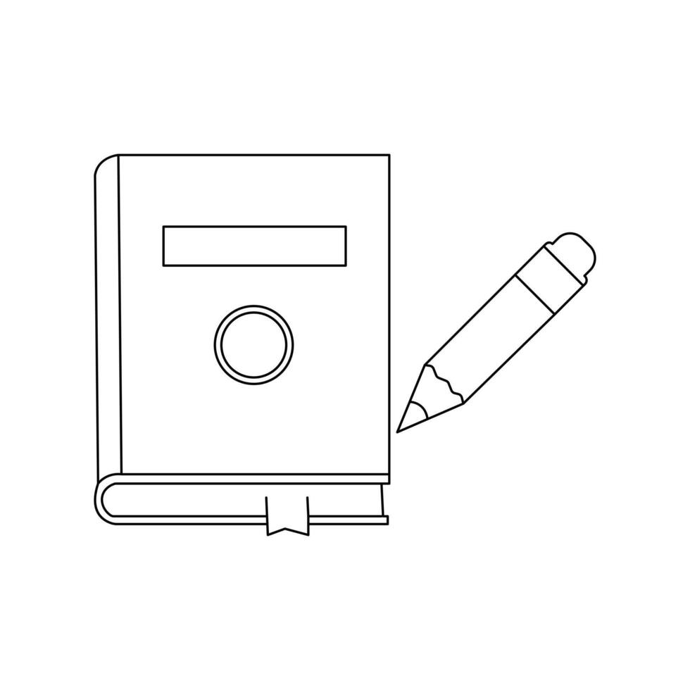 book continuous one line drawing of concept doodle style outline art icon vector