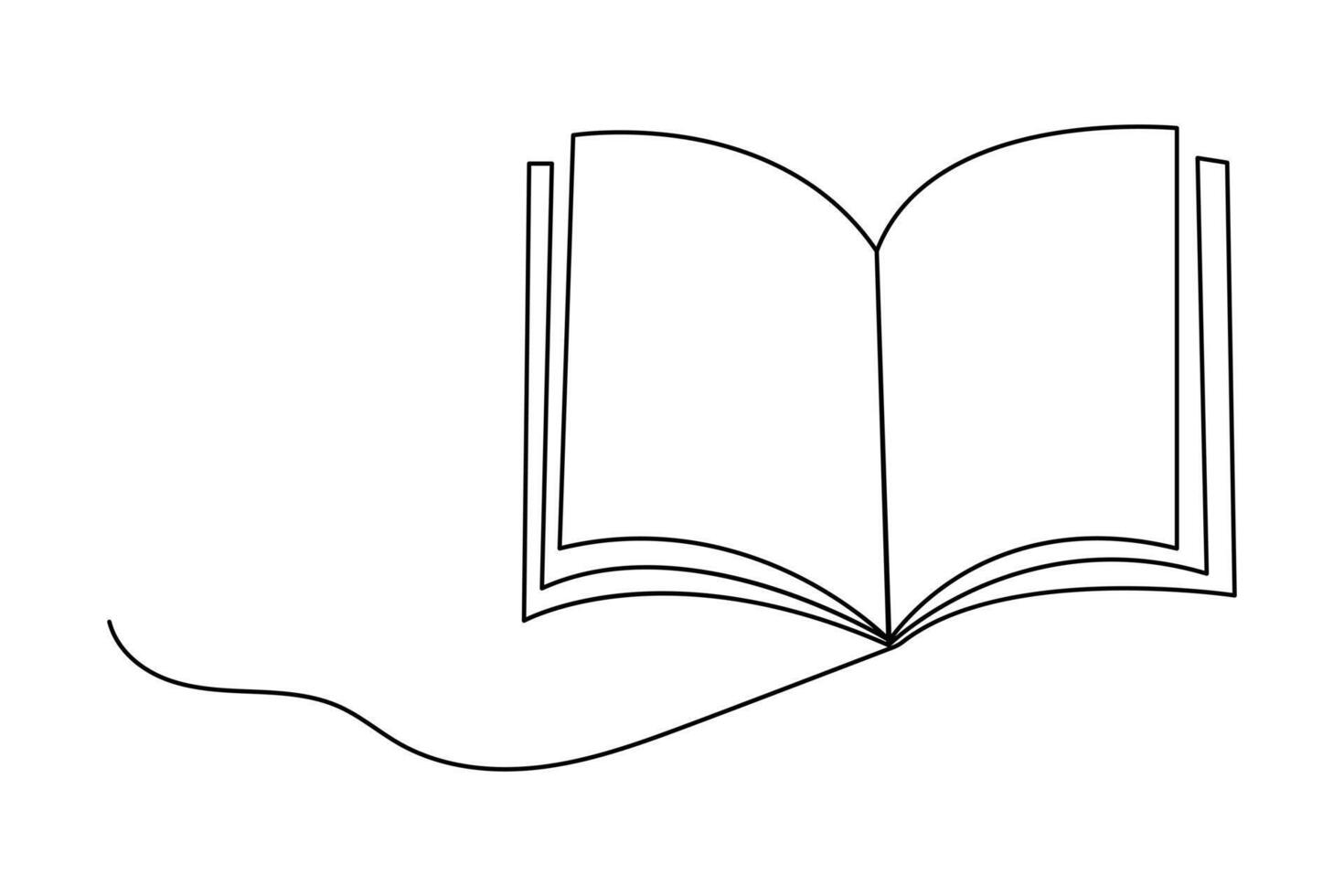 Simple illustration of book continuous single line art icon vector