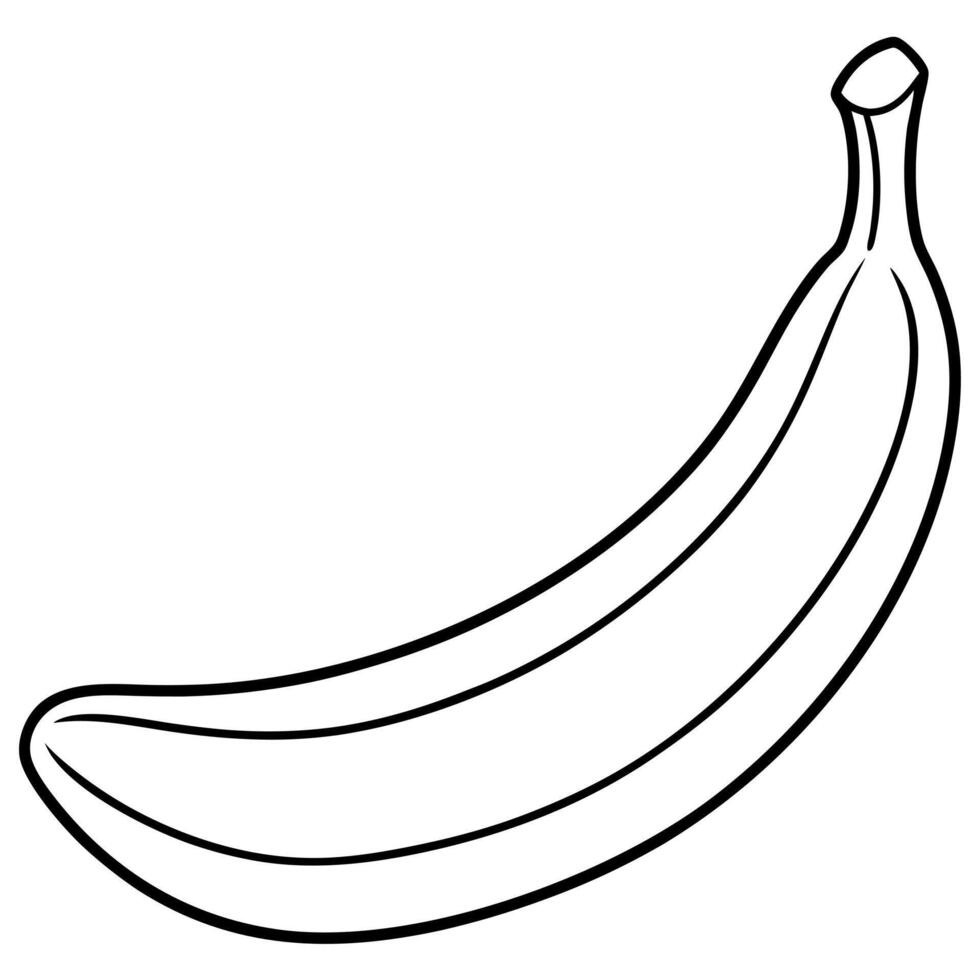 Coloring page line art Banana illustration vector
