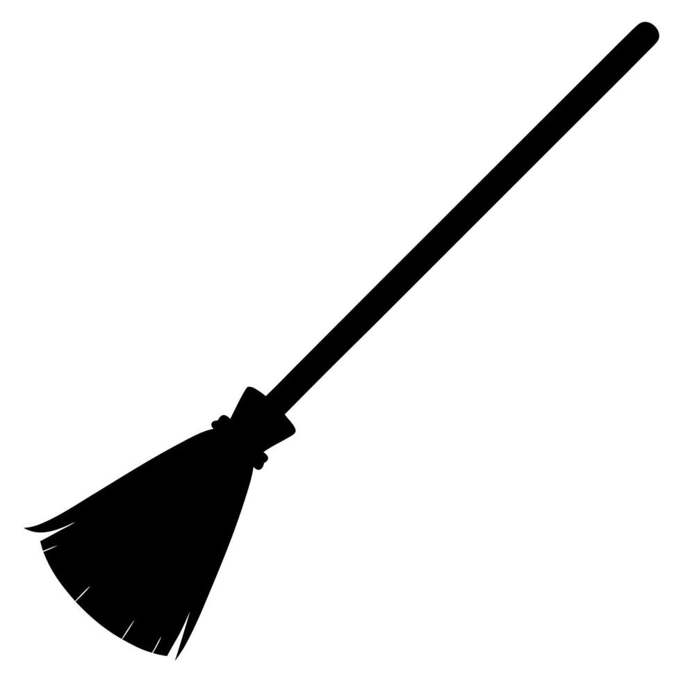 Broom silhouette illustration vector