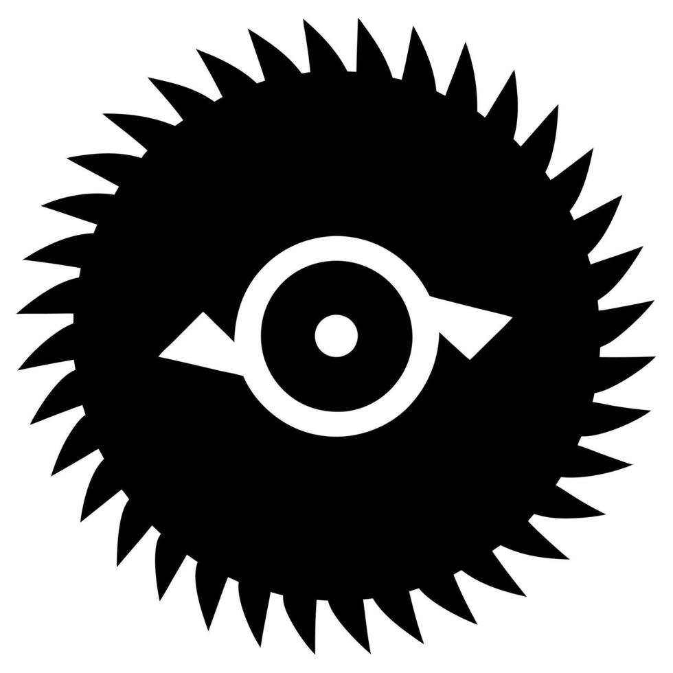 Circular saw silhouette illustration vector