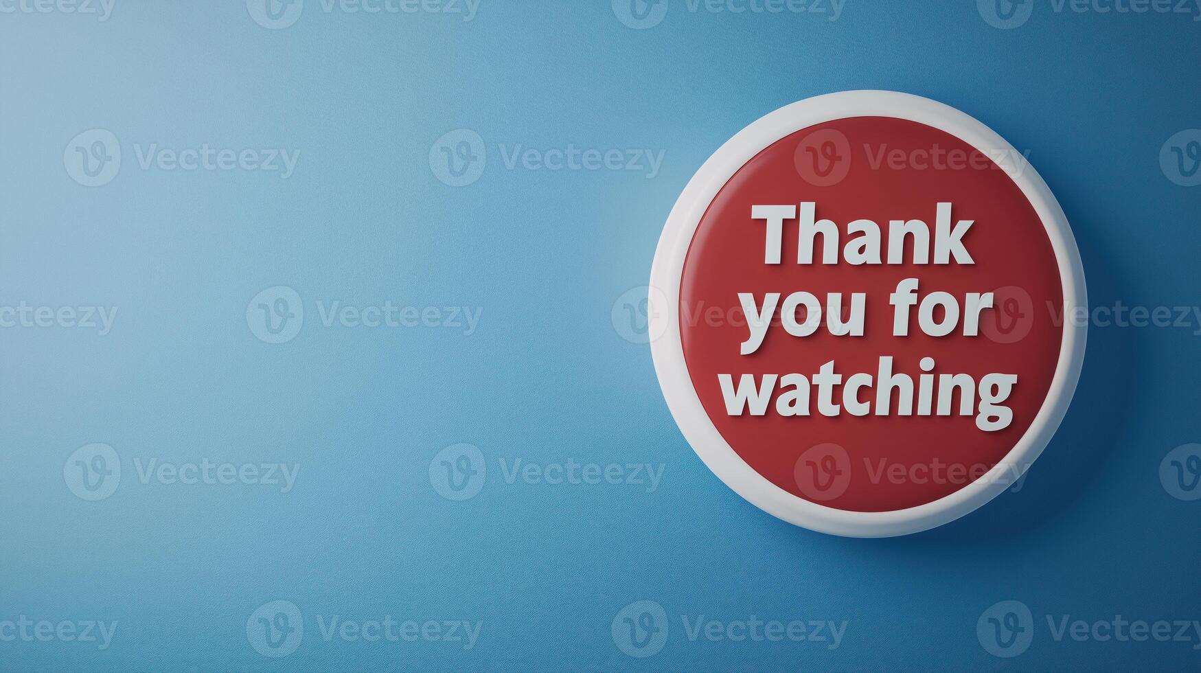 Thank You for Watching 3D Text on Red Circle Against Blue Background in 4K Seamless Looping Animation for Ending Screen and Gratitude Concept Design for Modern Media Presentation photo