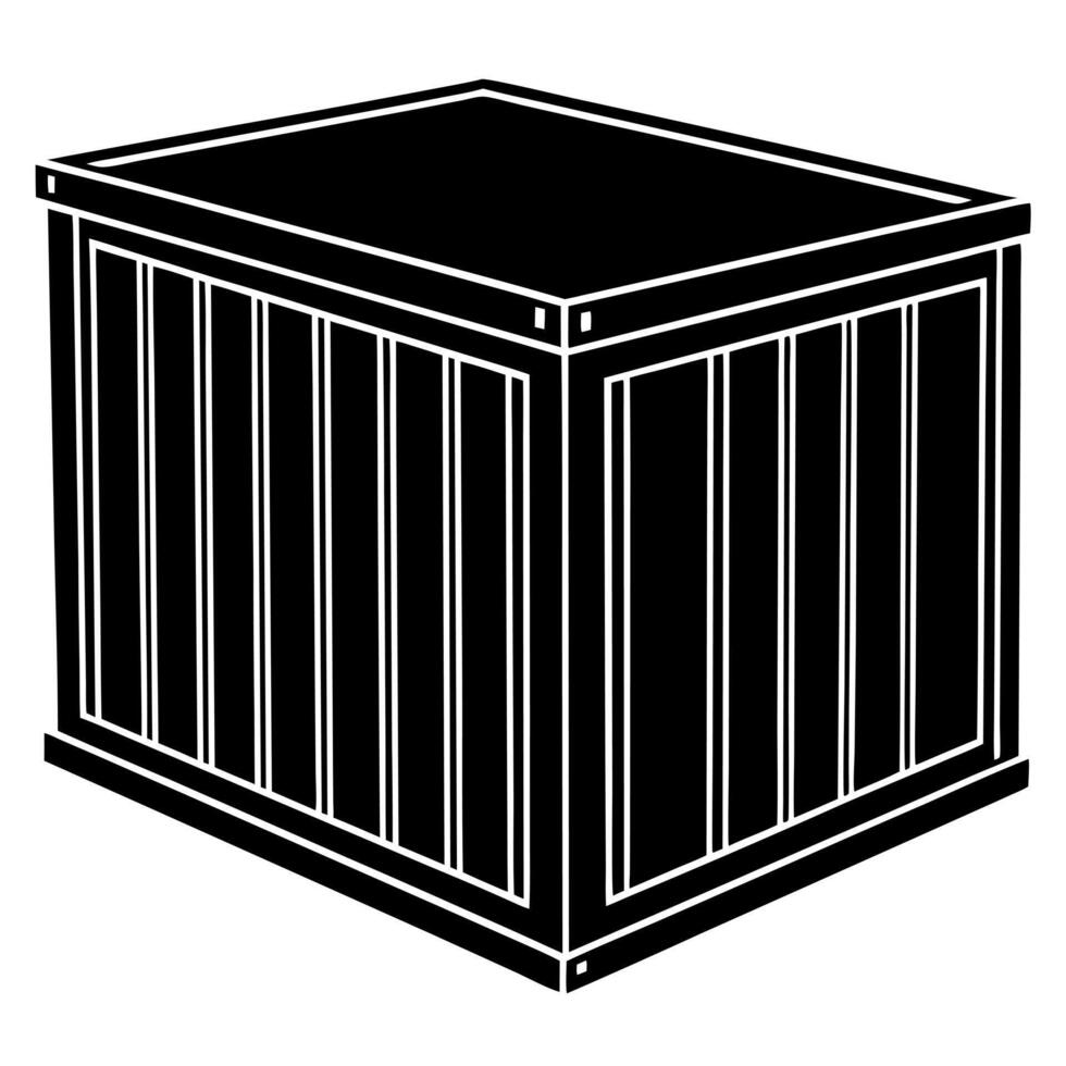 Storage container silhouette illustration vector