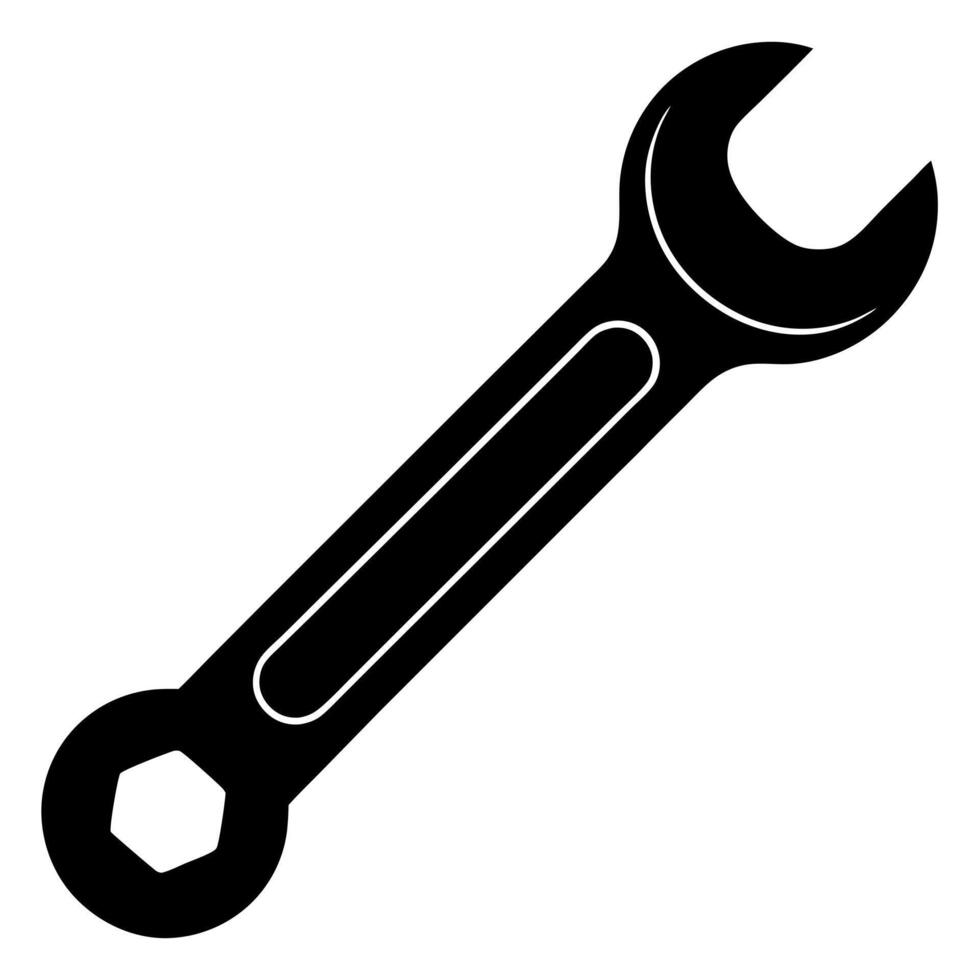 Spanner silhouette illustration vector