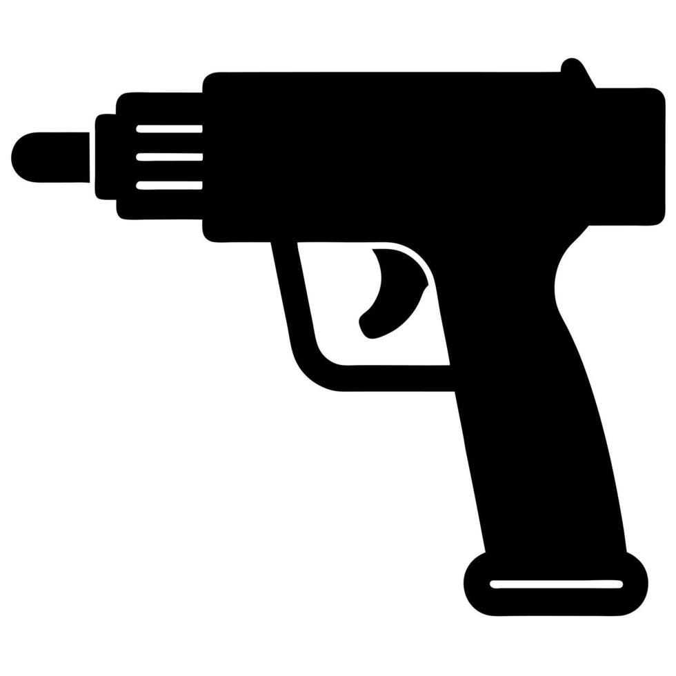 Rivet gun silhouette illustration vector