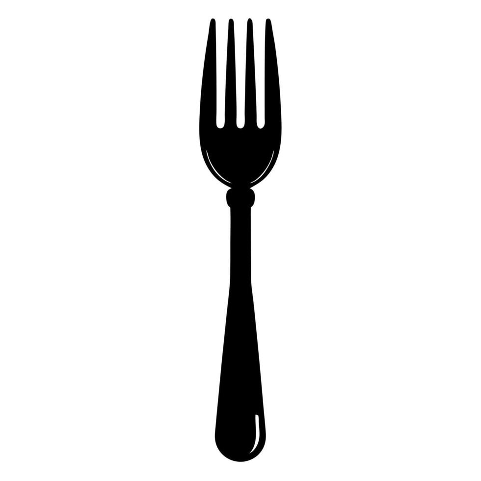Fork silhouette illustration vector