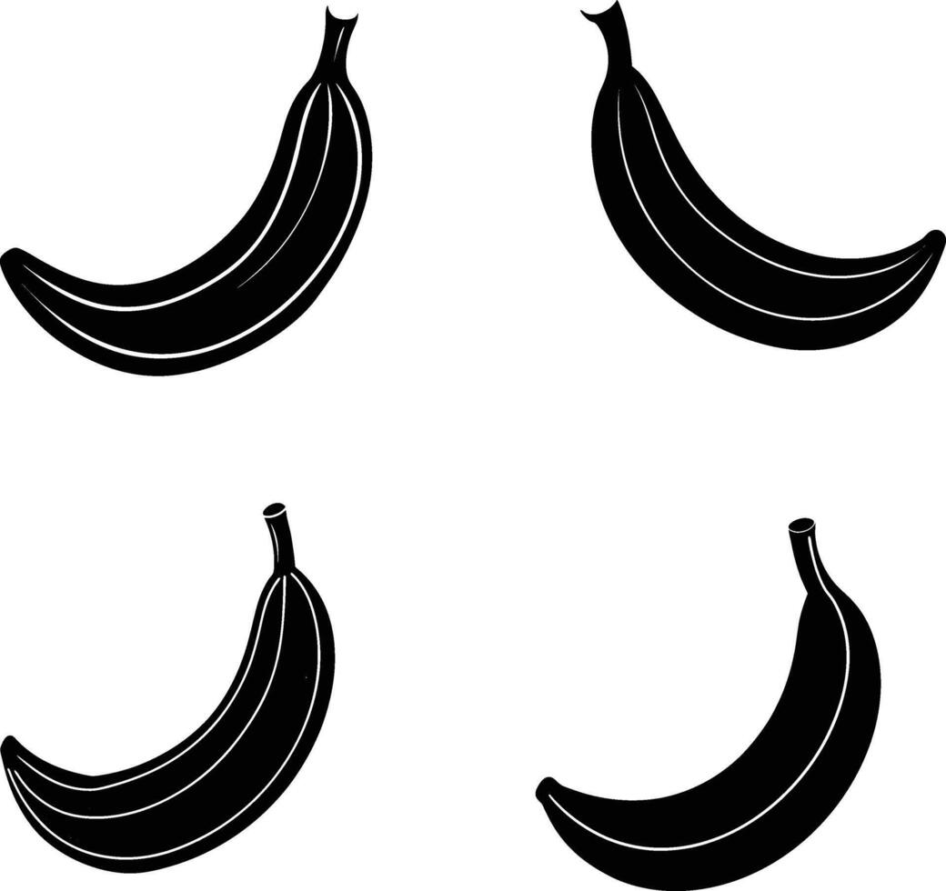 Banana silhouette illustration vector