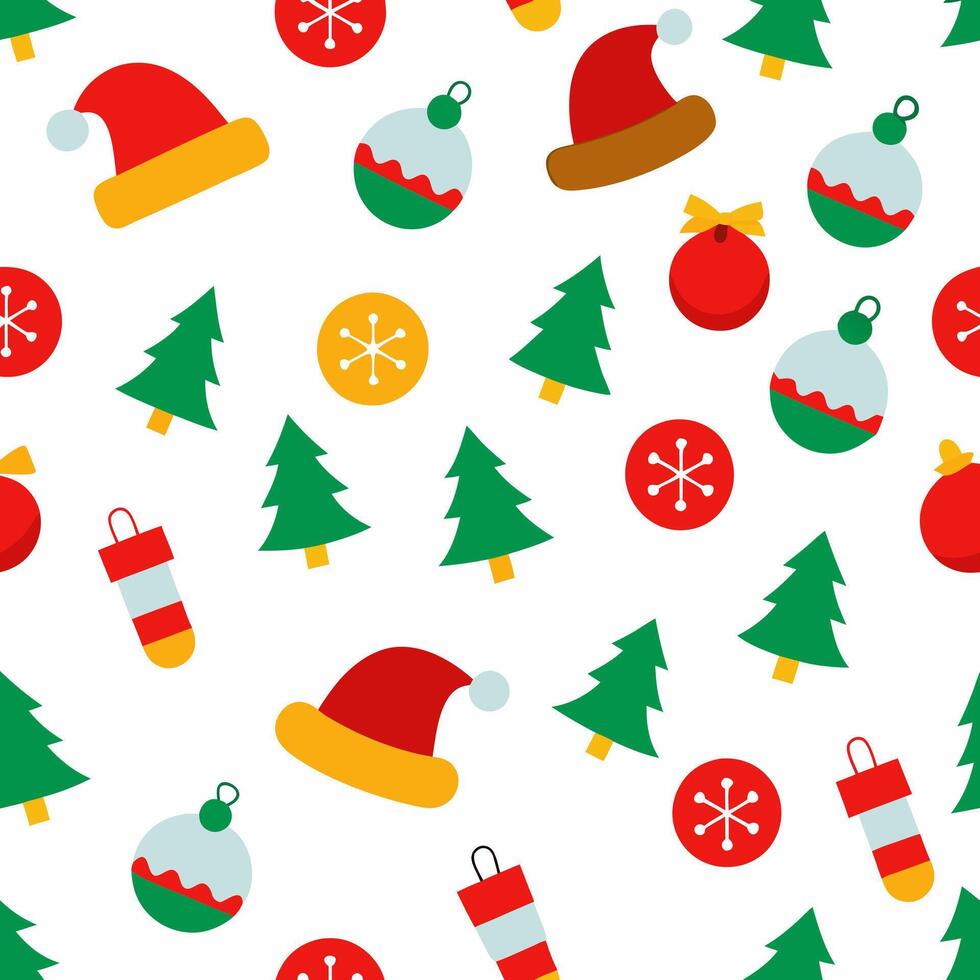 Christmas seamless pattern illustration vector