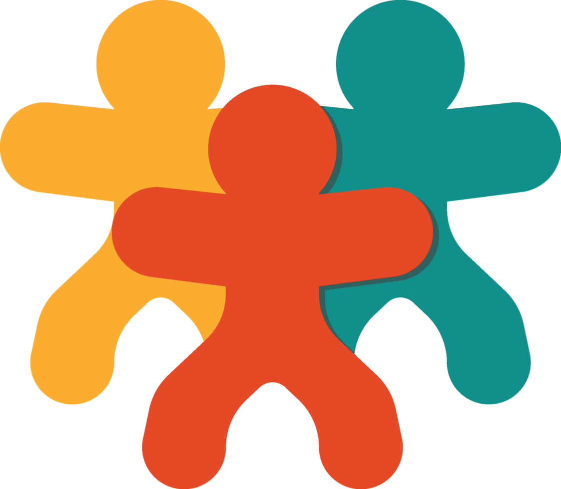 A group of people with different colors png