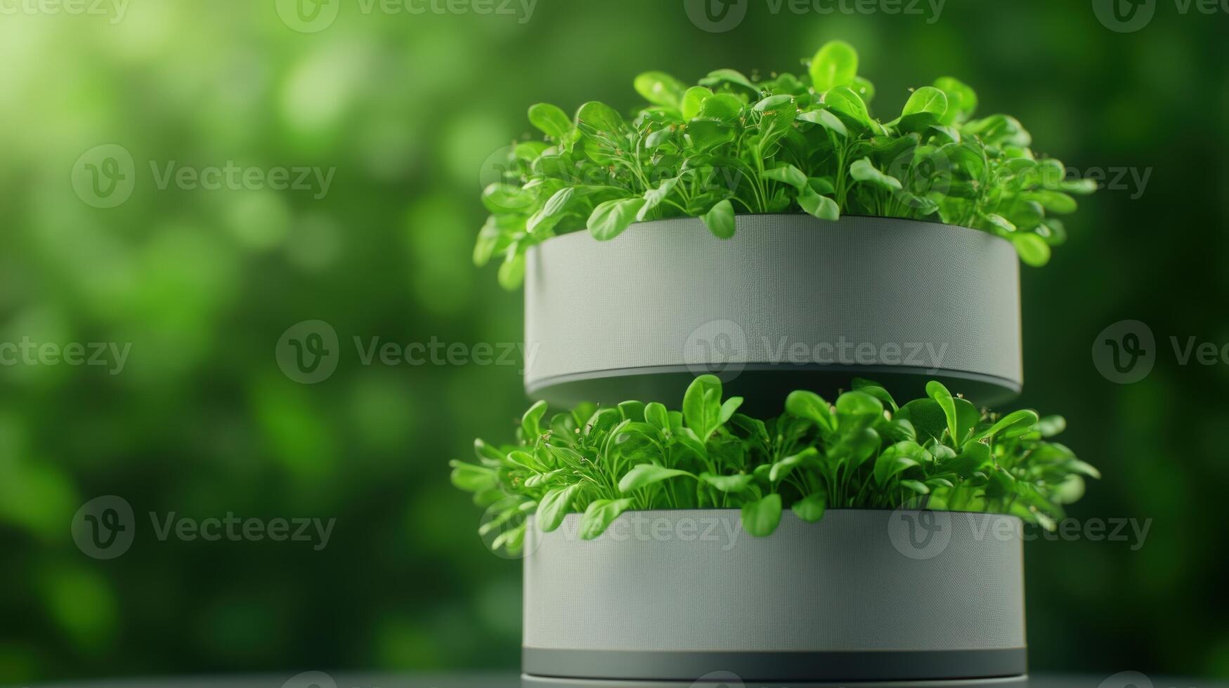 Vertical Seed Incubator Featuring Lush Greenery Against Green Screen Background for Agricultural Innovation and Modern Horticultural Practices, Emphasizing Sustainable Growing Techniques photo