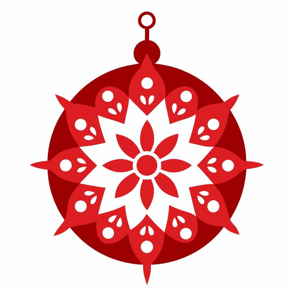 Christmas ornament mandala illustration vector