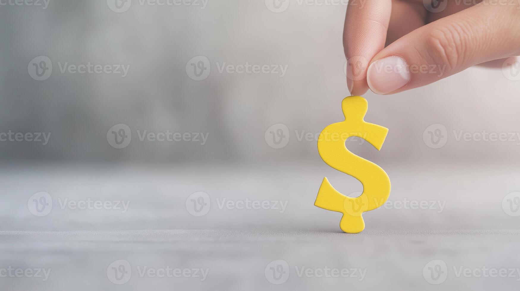 Completing the Puzzle with a Human Hand Adding the Final Piece to a Jigsaw featuring a Doll for Strategic Thinking and Problem Solving Concepts in a Gray Background and Wooden Surface Setting photo
